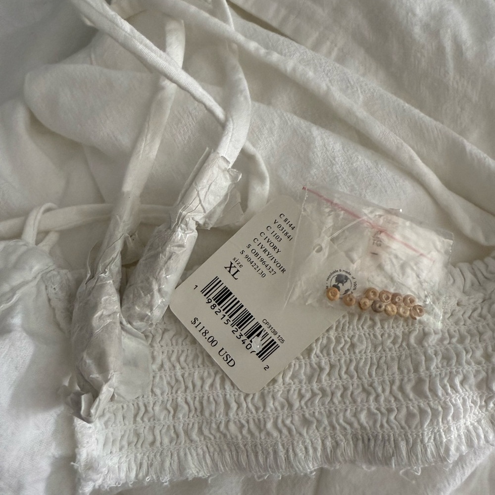 Free People Womens Lovey Maxi White Dress Size XL - Picture 11 of 13